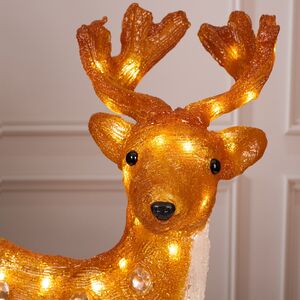 Светодиодный Олень Малыш Бакли 63 см, 80 теплых белых LED ламп, акрил, IP44, уцененный Winter Deco фото 2