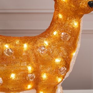 Светодиодный Олень Малыш Бакли 63 см, 80 теплых белых LED ламп, акрил, IP44, уцененный Winter Deco фото 3