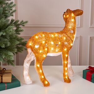 Светодиодный Олень Малышка Лана 54 см, 70 теплых белых LED ламп, акрил, IP44 Winter Deco фото 6
