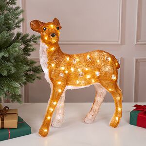 Светодиодный Олень Малышка Лана 54 см, 70 теплых белых LED ламп, акрил, IP44 Winter Deco фото 1