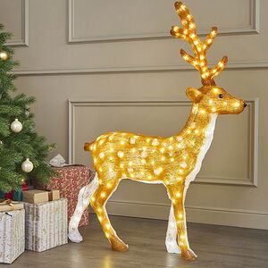 Светодиодный Олень Гард 118 см, 200 теплых белых LED ламп, акрил, IP44 Winter Deco фото 3