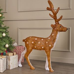 Светодиодный Олень Гард 118 см, 200 теплых белых LED ламп, акрил, IP44 Winter Deco фото 9