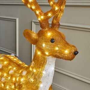 Светодиодный Олень Гард 118 см, 200 теплых белых LED ламп, акрил, IP44 Winter Deco фото 6