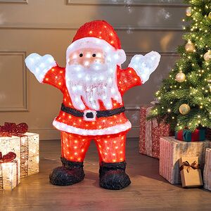 Светодиодная фигура Санта Клаус - Бонн Анни 89 см, 300 холодных белых LED ламп, акрил, IP44 Winter Deco фото 5