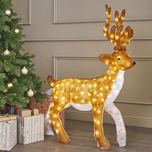 Светодиодный Олень Хирш 110 см, 160 теплых белых LED ламп, акрил, IP44 Winter Deco фото 3