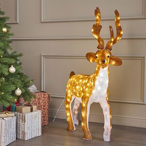 Светодиодный Олень Хирш 110 см, 160 теплых белых LED ламп, акрил, IP44 Winter Deco фото 8