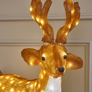 Светодиодный Олень Хирш 110 см, 160 теплых белых LED ламп, акрил, IP44 Winter Deco фото 2