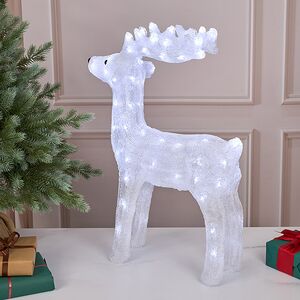 Светодиодная фигура Олень Фейт 62 см, 80 холодных белых LED ламп, акрил, IP44 Winter Deco фото 5