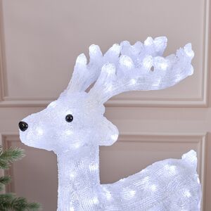 Светодиодная фигура Олень Фейт 62 см, 80 холодных белых LED ламп, акрил, IP44 Winter Deco фото 2