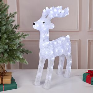 Светодиодная фигура Олень Фейт 62 см, 80 холодных белых LED ламп, акрил, IP44 Winter Deco фото 1