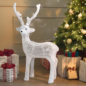 Светодиодная фигура Олень Руфин 85 см, 80 холодных белых LED ламп, акрил, IP44 Winter Deco фото 5