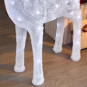 Светодиодная фигура Олень Руфин 85 см, 80 холодных белых LED ламп, акрил, IP44 Winter Deco фото 4