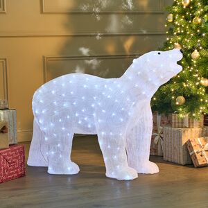 Светодиодная фигура Медведь - Abitante Artico 100 см, 200 холодных белых LED ламп, IP44