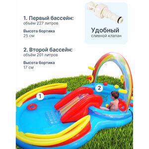 Водный игровой центр Радуга 57453 Intex, 297*193*135 см, клапан INTEX фото 3