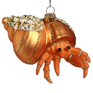 Стеклянная елочная игрушка Краб Орси 12 см, подвеска Winter Deco фото 6