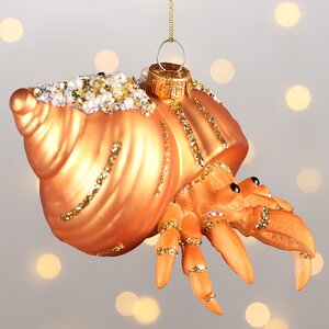 Стеклянная елочная игрушка Краб Орси 12 см, подвеска Winter Deco фото 2