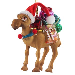 Стеклянная елочная игрушка Верблюд Квентин 13 см, подвеска Winter Deco фото 2