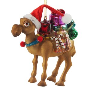 Стеклянная елочная игрушка Верблюд Квентин 13 см, подвеска Winter Deco фото 1