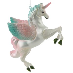 Стеклянная елочная игрушка Единорог - Принцесса Селестия 12 см, подвеска