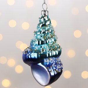 Стеклянная елочная игрушка Ракушка - Pacifico Dwelleri 11 см, подвеска Winter Deco фото 1