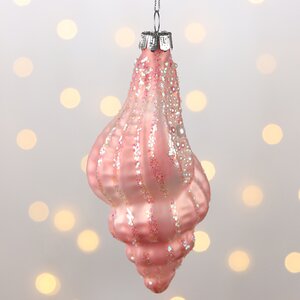 Стеклянная елочная игрушка Ракушка - Monte Marcone 13 см, подвеска Winter Deco фото 2