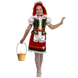 Карнавальный костюм Красная Шапочка, рост 122 см Батик фото 1