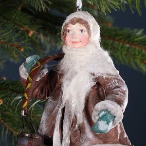 Ватная елочная игрушка Аннушка с коромыслом 13 см, подвеска Winter Deco фото 7