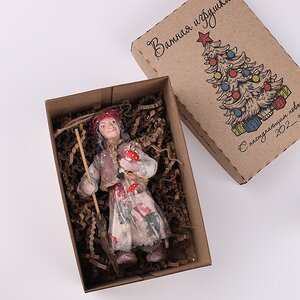 Ватная елочная игрушка Баба Яга - Сказочная Колдунья 13 см, подвеска Winter Deco фото 3
