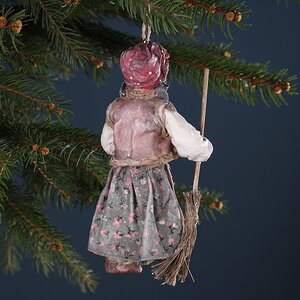 Ватная елочная игрушка Баба Яга - Сказочная Колдунья 13 см, подвеска Winter Deco фото 4