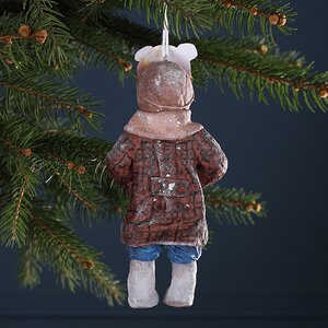 Ватная елочная игрушка Мальчик Витька в маске медведя - Веселая Детвора 13 см, подвеска Winter Deco фото 5