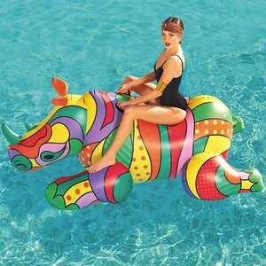 Надувная игрушка для плавания Носорог Рино - Поп-Арт 201*102 см