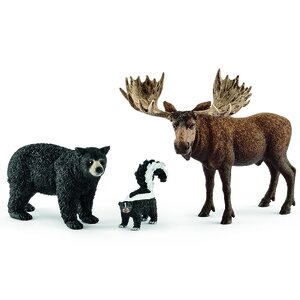 Набор фигурок Животные лесов Северной Америки 3 шт Schleich фото 1