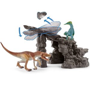 Игровой набор Пещера динозавров с фигурками динозавров и катапультой 36*24 см Schleich фото 3