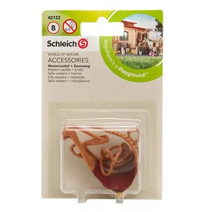 Набор аксессуаров Седло Вестерн с уздечкой 2 предмета Schleich (Шляйх) фото 2