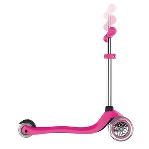 Трехколесный самокат Globber Primo Lights, светящиеся колеса 121/80 мм, розовый Globber фото 2