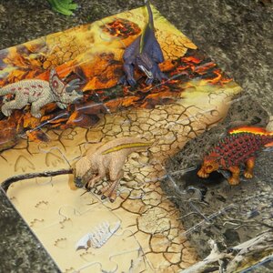 Игровой набор с пазлом Динозавры: Исследование с фигурками динозавров Schleich фото 3