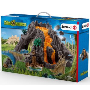 Игровой набор Гигантский вулкан с фигурками динозавров и аксессуарами 56*38 см Schleich фото 8