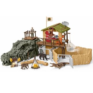 Игровой набор Исследовательская станция Croco в джунглях с фигурками и аксессуарами Schleich фото 1