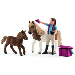 Игровой набор Конюх с Шотландским пони и жеребенком Schleich фото 1