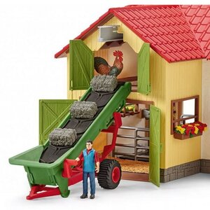Игровой набор Фермер с конвейером для сена с фигурками и аксессуарами Schleich (Шляйх) фото 5