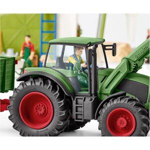 Игровой набор Фермерский трактор с прицепом, с фигурками и аксессуарами Schleich фото 2