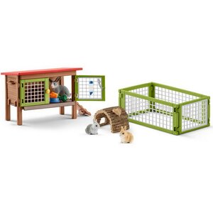 Игровой набор Кролики и их домики с аксессуарами Schleich фото 1