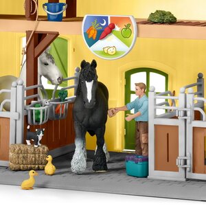 Игровой набор Конюшня с наездницей, лошадьми и аксессуарами Schleich фото 10