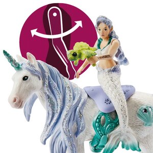 Набор фигурок Русалочка на морском единороге, 2 шт, Bayala Schleich фото 5