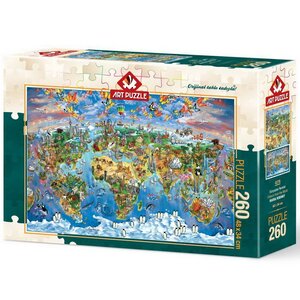 Карта-пазл Цвета мира - Мария Робинки, 260 элементов Art Puzzle фото 2
