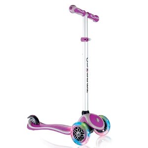 Трехколесный самокат Globber Primo Plus Lights, светящиеся колеса 121/80 мм, сливовый Globber (Глоббер) фото 1