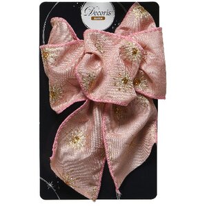 Бант на елку Rosy Fable: Снежинки 15*11 см Kaemingk фото 1