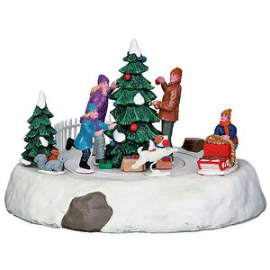 Композиция Догонялки вокруг елки, 19*13*17 см, движение, батарейки