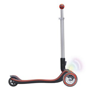 Складной трехколесный самокат Globber Elite F с подсветкой платформы, колеса 121/80 мм, красный Globber (Глоббер) фото 3
