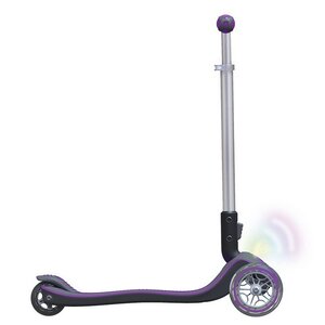 Складной трехколесный самокат Globber Elite F с подсветкой платформы, колеса 121/80 мм, фиолетовый Globber фото 3